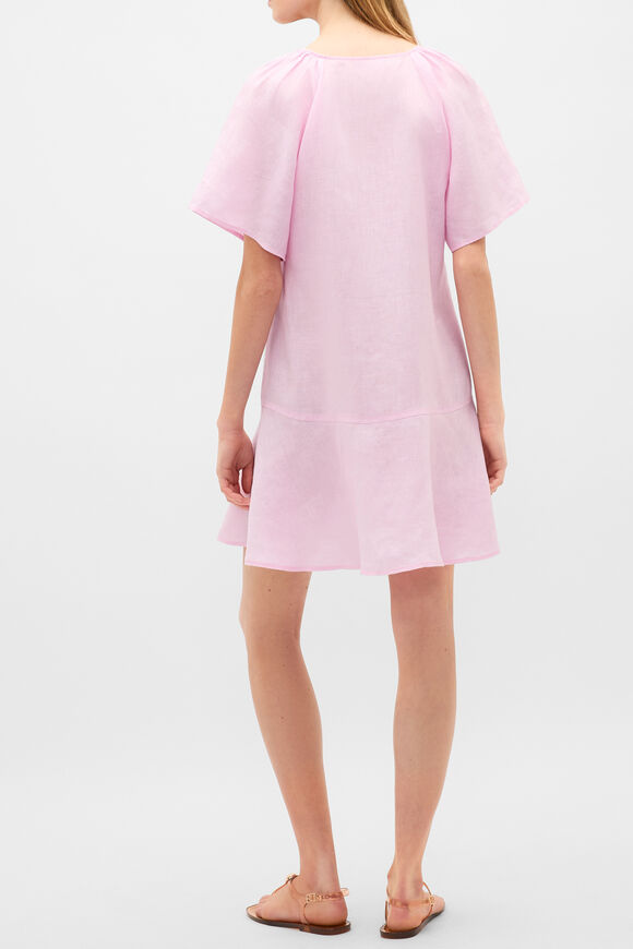 Core Linen Flutter Mini Dress  Petal Pink  hi-res