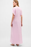 Linen V Neck Midi Dress  Petal Pink  hi-res