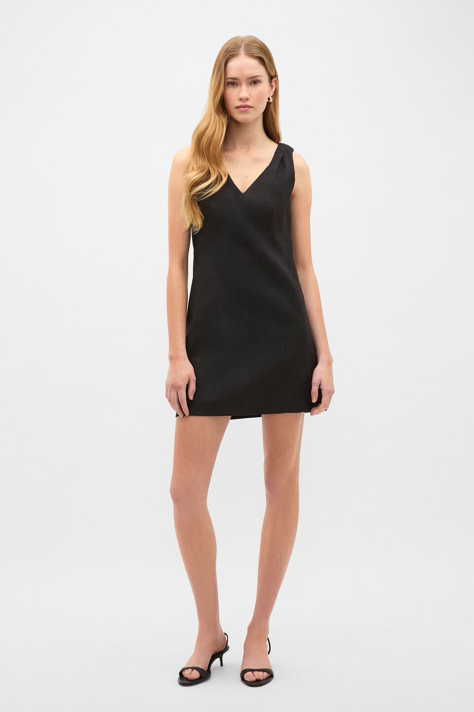 Structured Mini Dress  Black