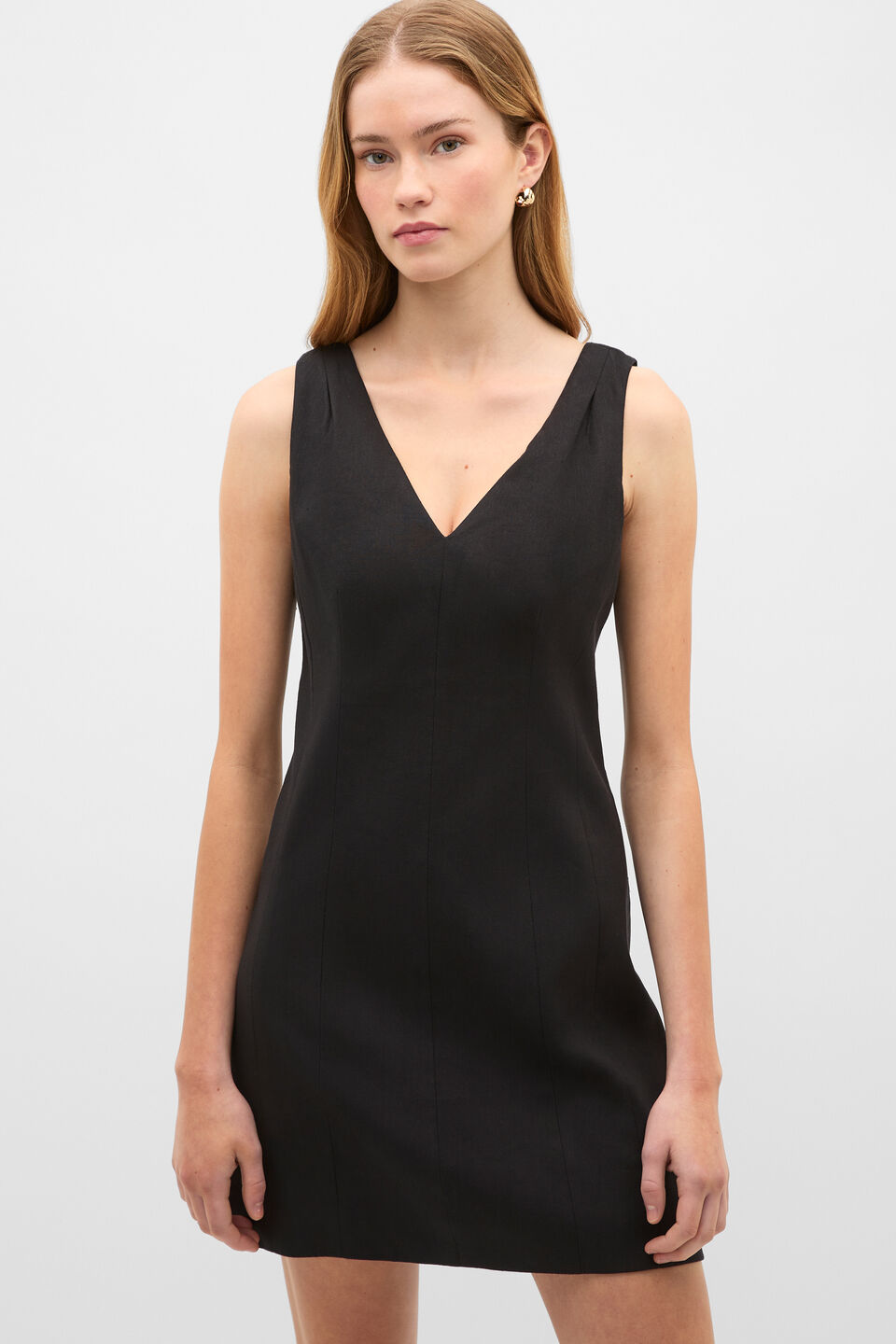 Structured Mini Dress  Black