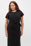 Tie Waist Midi Dress  Black  hi-res