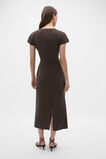Tie Waist Midi Dress  Dark Espresso  hi-res