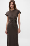 Tie Waist Midi Dress  Dark Espresso  hi-res