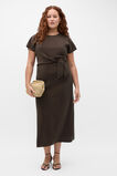 Tie Waist Midi Dress  Dark Espresso  hi-res