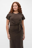 Tie Waist Midi Dress  Dark Espresso  hi-res