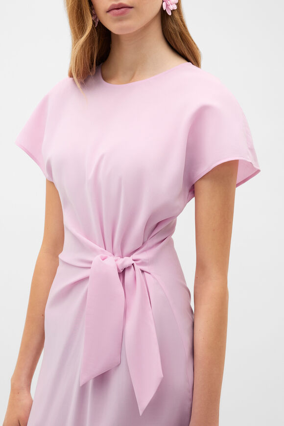 Tie Waist Midi Dress  Petal Pink  hi-res