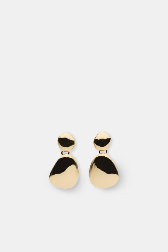 Duo Pebble Earring  Gold  hi-res