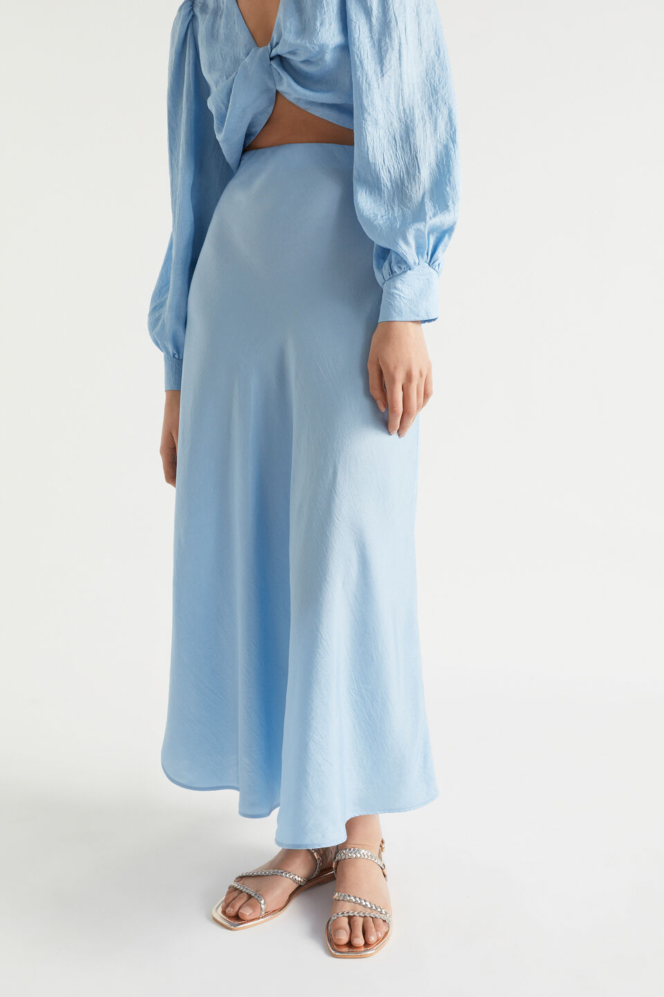Satin Skirt  Bluebell