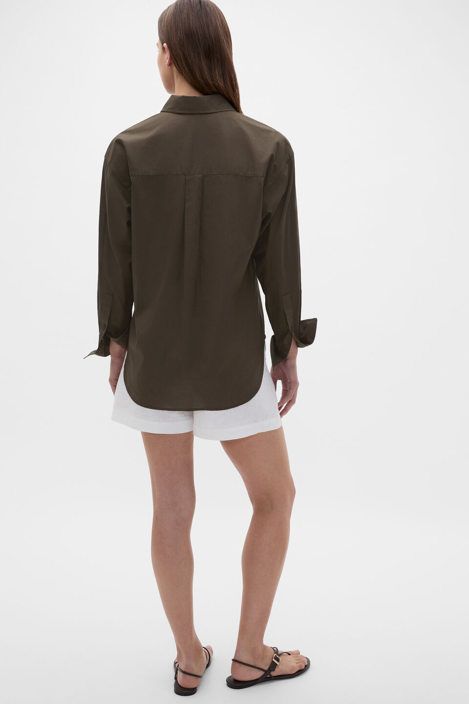 Lightweight Cotton Classic Shirt  Dark Espresso