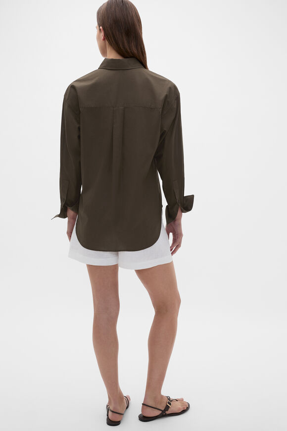 Lightweight Cotton Classic Shirt  Dark Espresso  hi-res