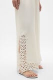 Linen Blend Cutwork Pant  Coconut Cream  hi-res