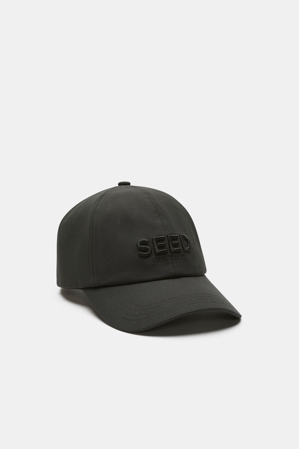 Embroidered Seed Cap  Black