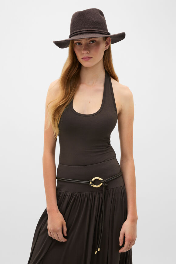 Knit Fedora  Dark Espresso  hi-res