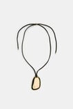 Adjustable Pebble Pendant Necklace  Gold  hi-res