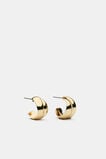 Layered Curved Earring  Gold  hi-res