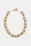 Statement Molten Bead Necklace  Gold  hi-res