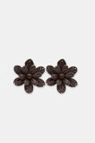Floral Statement Earring  Dark Espresso  hi-res