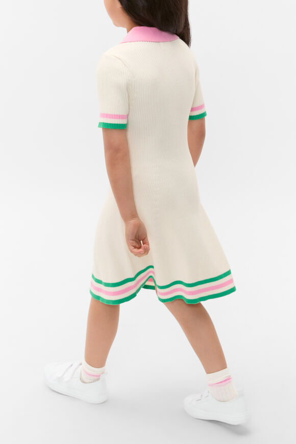 Polo Collar Knit Dress  Classic Cream  hi-res