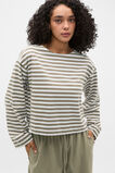 Boatneck Long Sleeve Top  Caper Stripe  hi-res