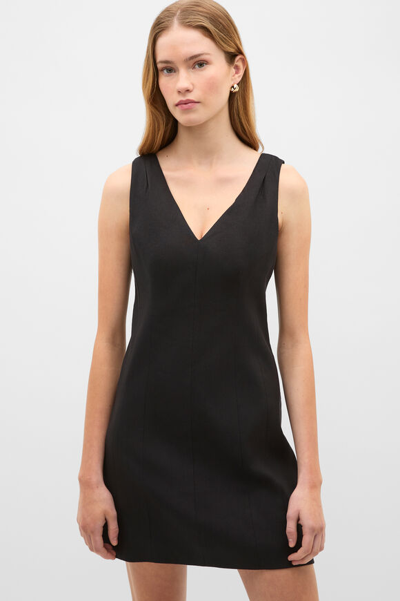 Structured Mini Dress  Black  hi-res
