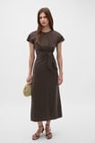 Tie Waist Midi Dress  Dark Espresso  hi-res