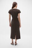 Tie Waist Midi Dress  Dark Espresso  hi-res