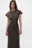 Tie Waist Midi Dress  Dark Espresso  hi-res