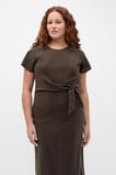 Tie Waist Midi Dress  Dark Espresso  hi-res