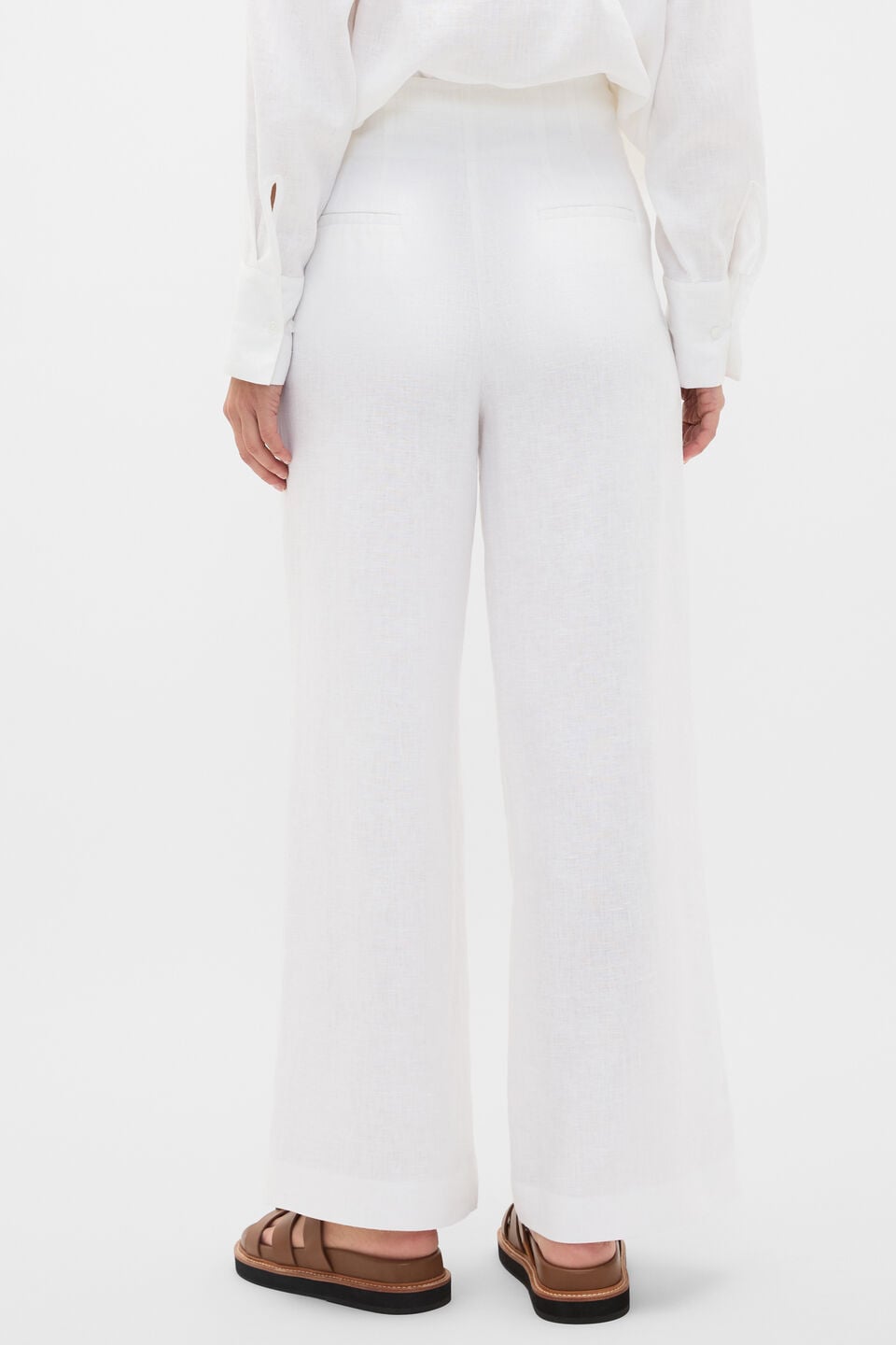 Core Linen Waisted Pant  Whisper White