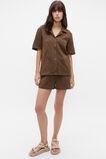 Textured Boucle Polo  Dark Praline  hi-res