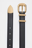Hallie Metal Keeper Belt  Black Gold  hi-res
