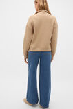 Textured Twist Funnel Neck Sweat  Sandstone Twist  hi-res