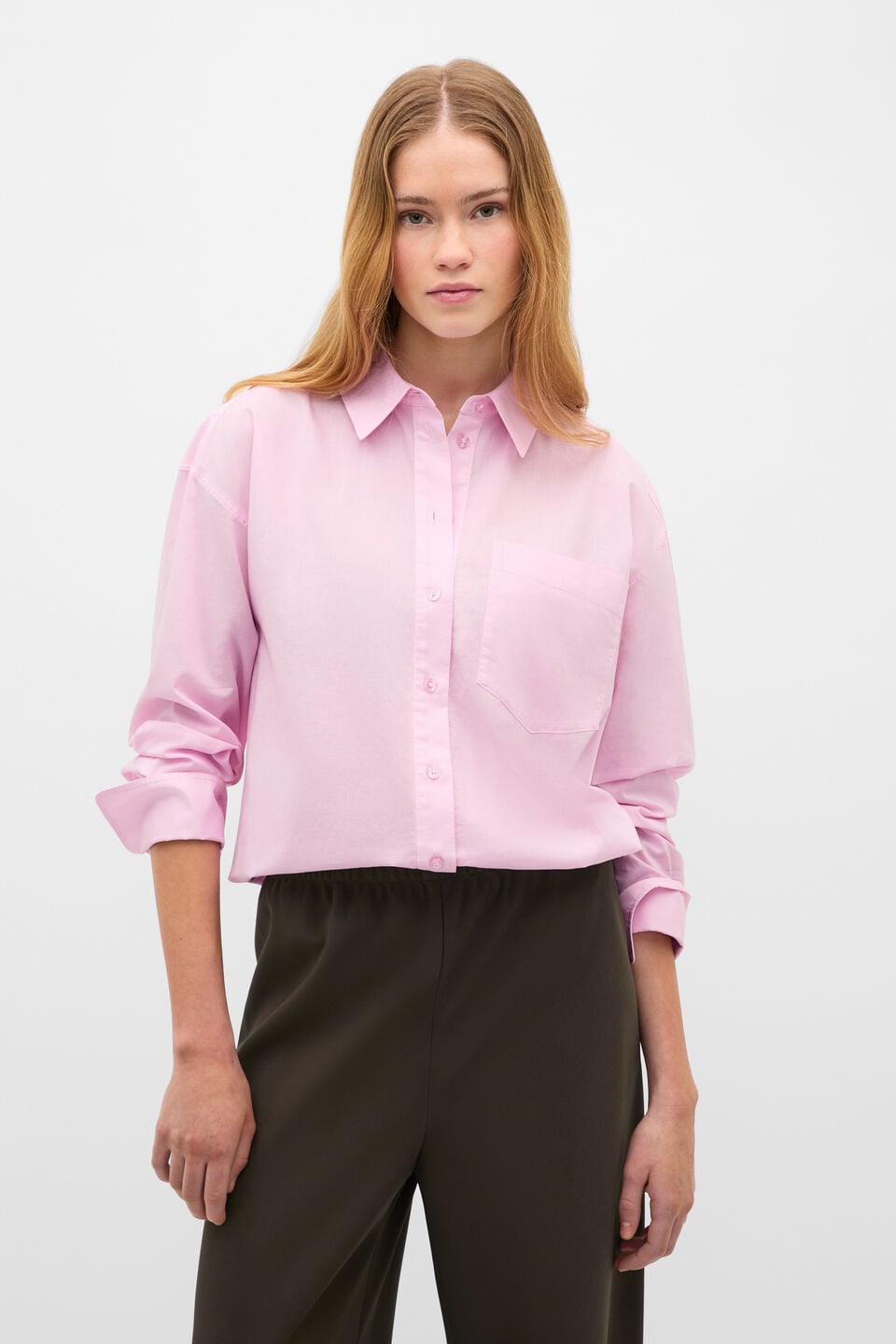 Lightweight Cotton Classic Shirt  Petal Pink
