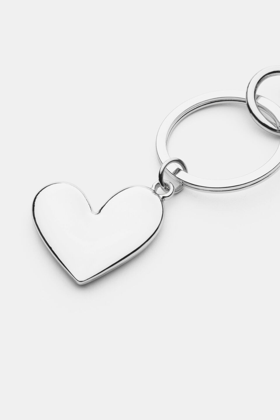 Silver Initial Keyring  Heart