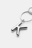 Silver Initial Keyring  K  hi-res