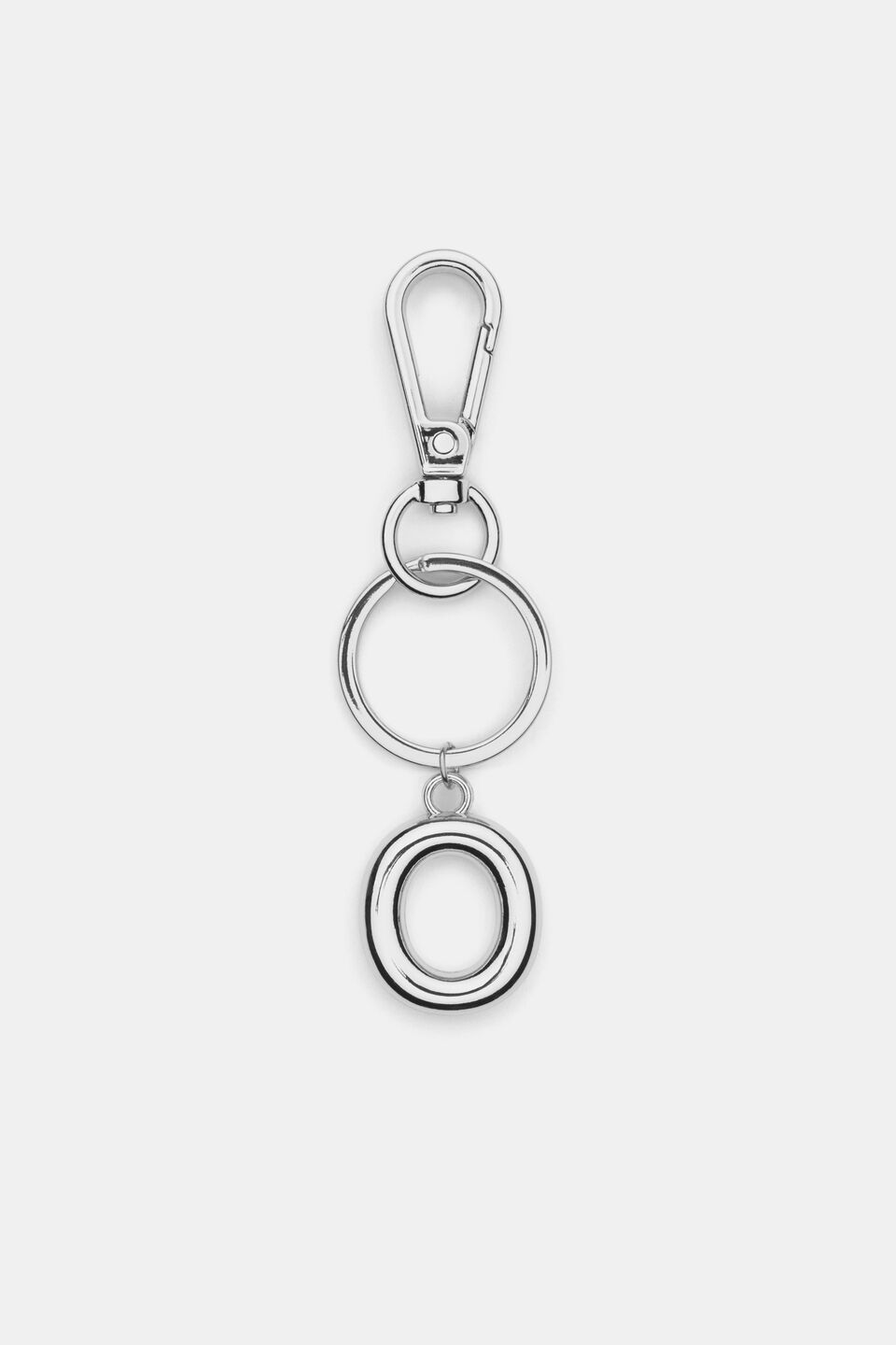 Silver Initial Keyring  O