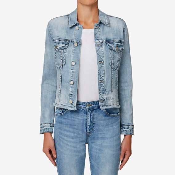 FrayedHem Denim Jacket