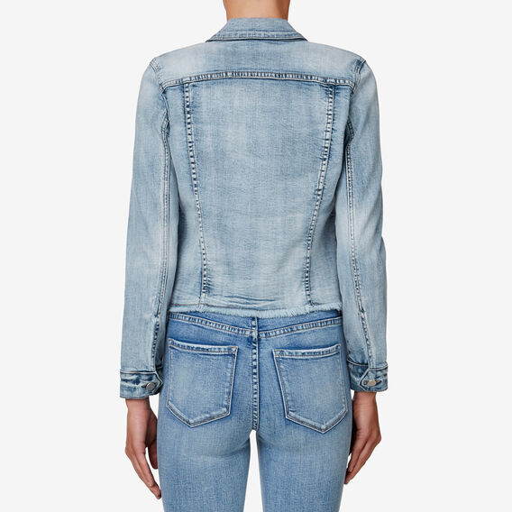 FrayedHem Denim Jacket