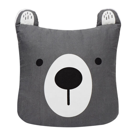 teddy bear cushion grey