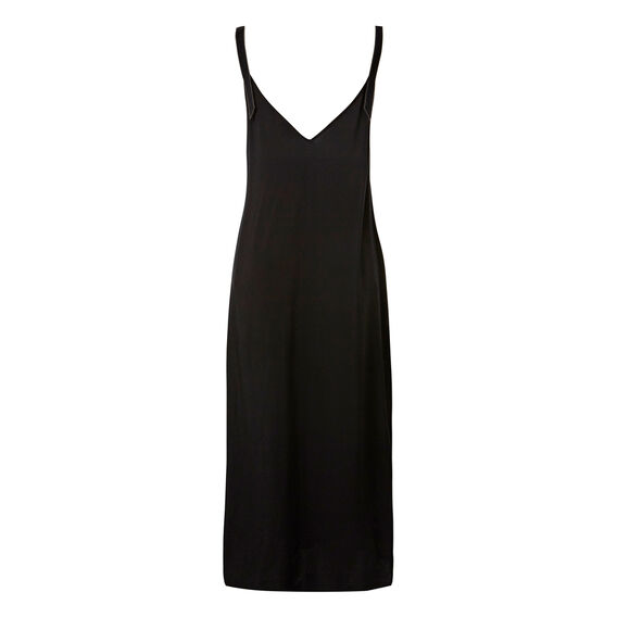 black v neck slip