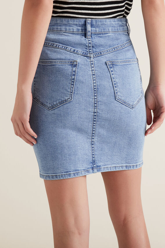 Stitch Denim Skirt