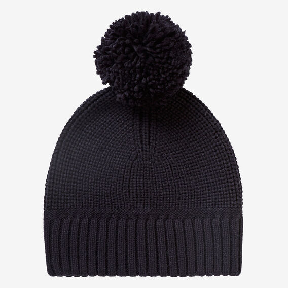 Simple Knit Pom Pom Beanie