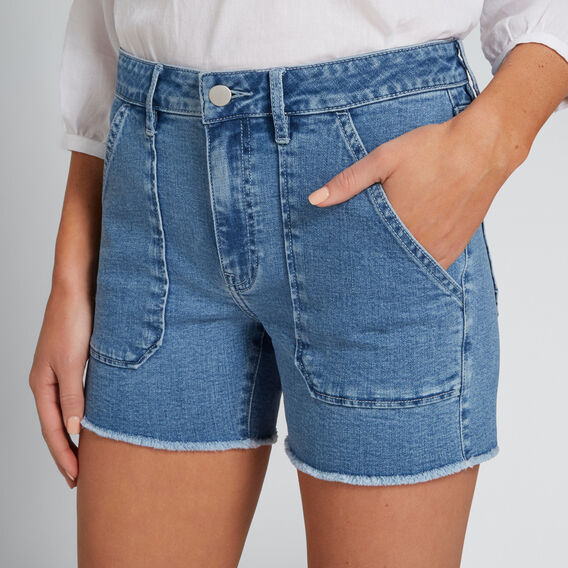 Patch Pocket Denim Short