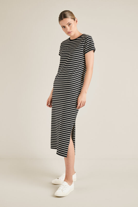 Jersey Maxi Dress STRIPE hi-res