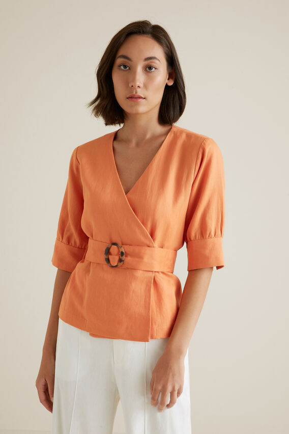 wrap front blouse h&m