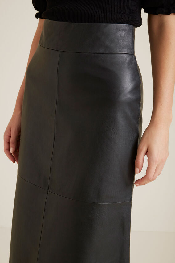 A Line Leather Skirt Seed Heritage