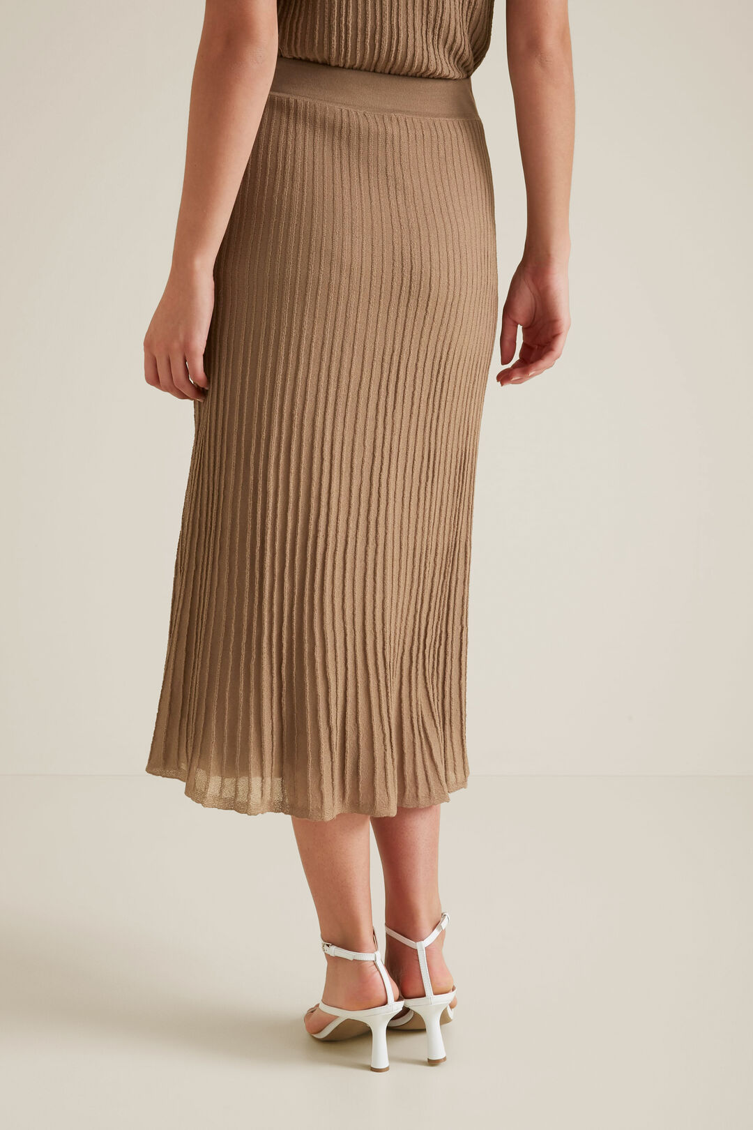 Pleated Knit Skirt Seed Heritage