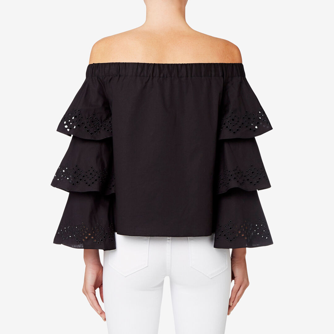 Embroidered Sleeve Top Seed Heritage