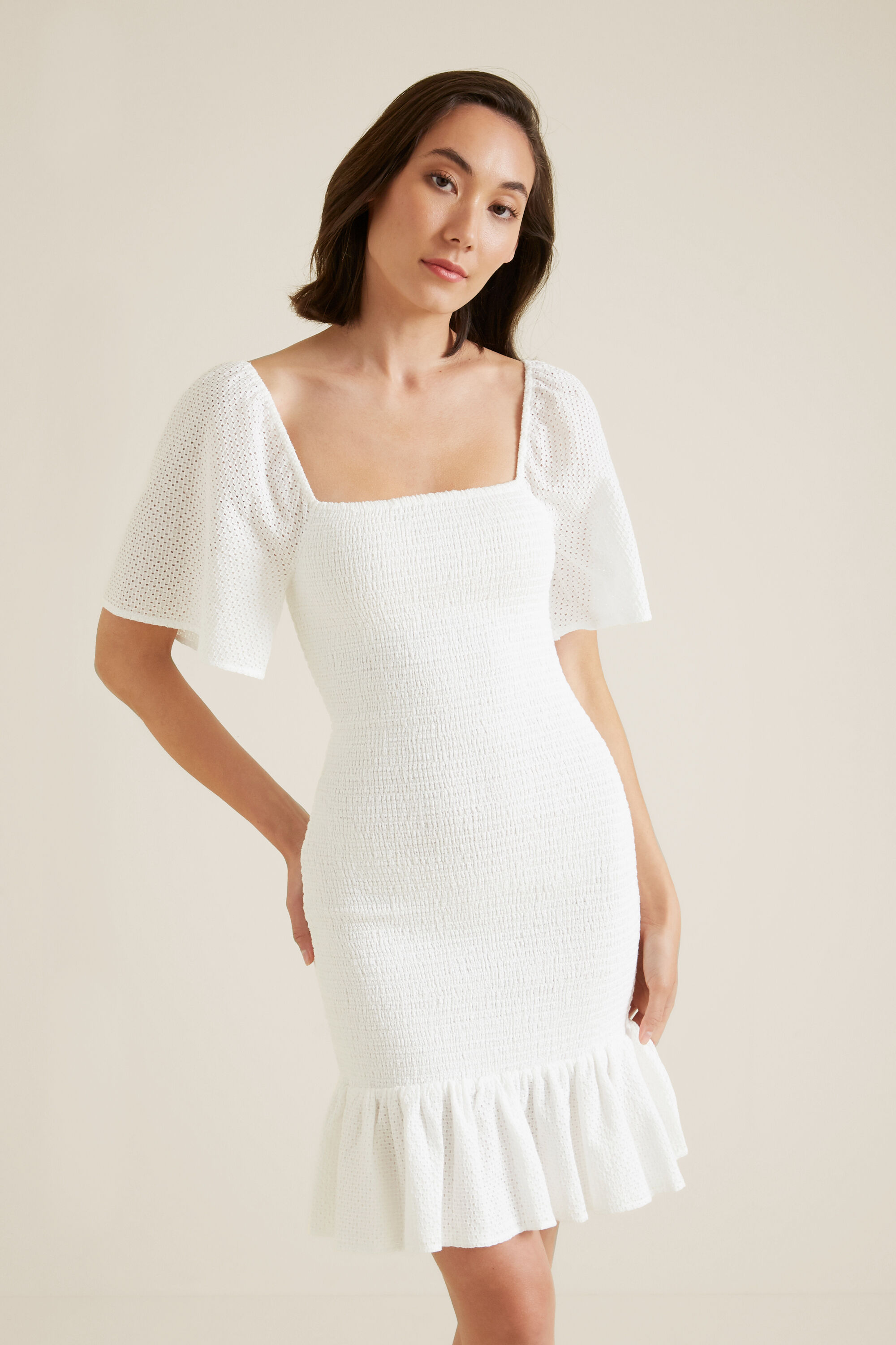 Seed white linen dress Clearance
