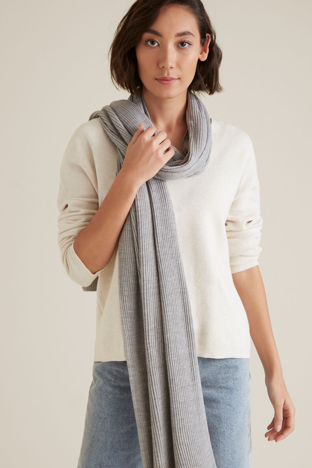 Simple Rib Scarf Seed Heritage